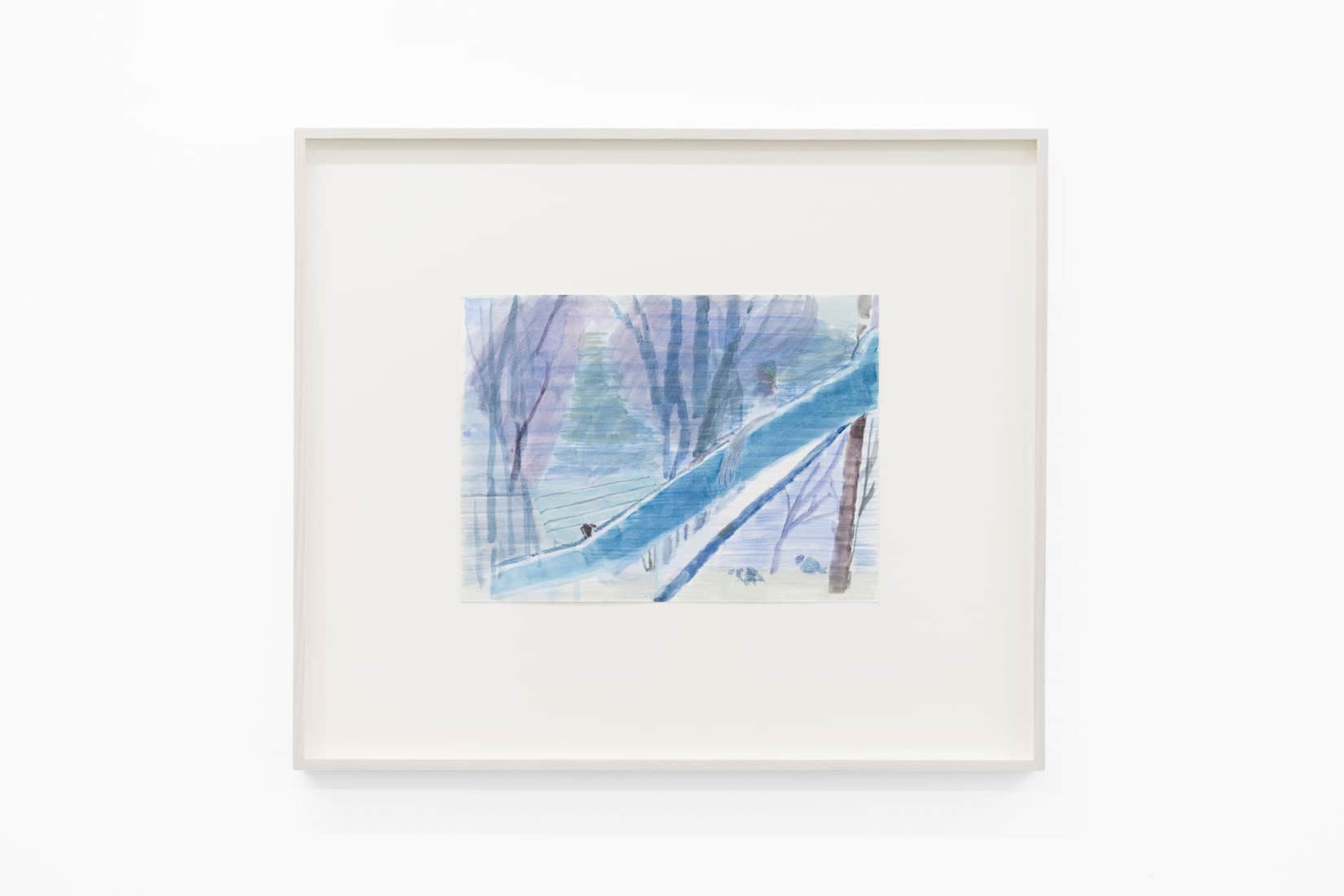 Yoora Lee, The Blue Slide, 2025, Watercolour on paper, Huxley-Parlour