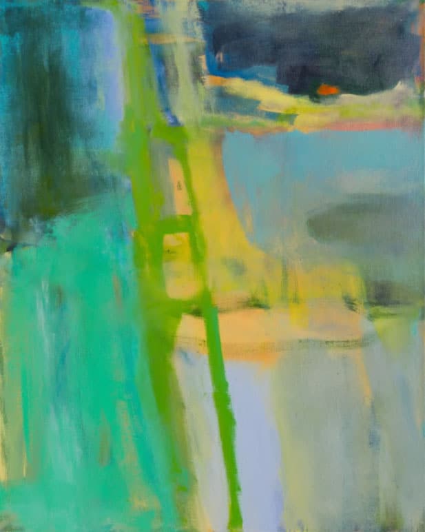 Catherine Long, Falling into you, 2025, Oil and oil bar on linen