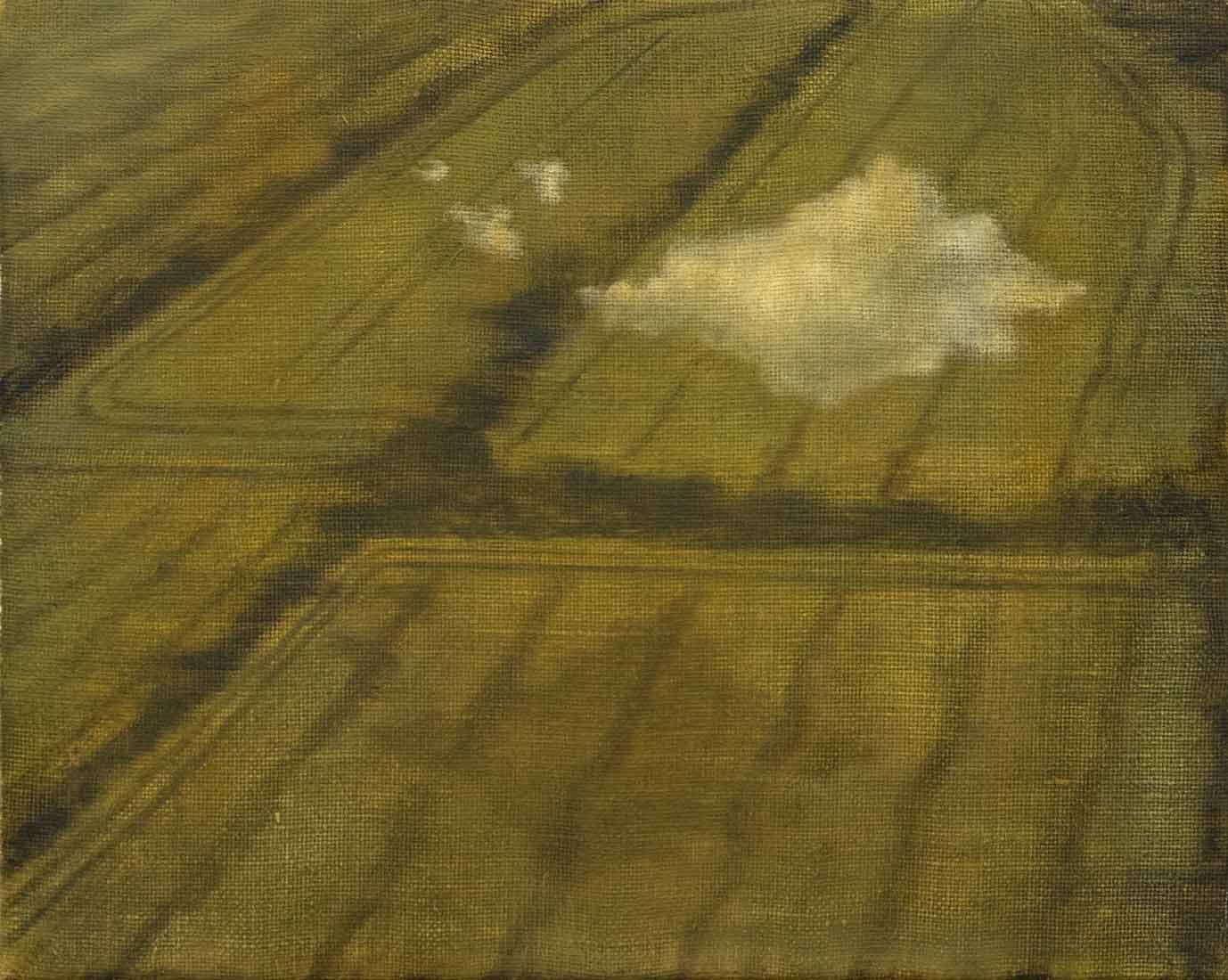 Megan Menzies, Hover, 2026, Oil on jute