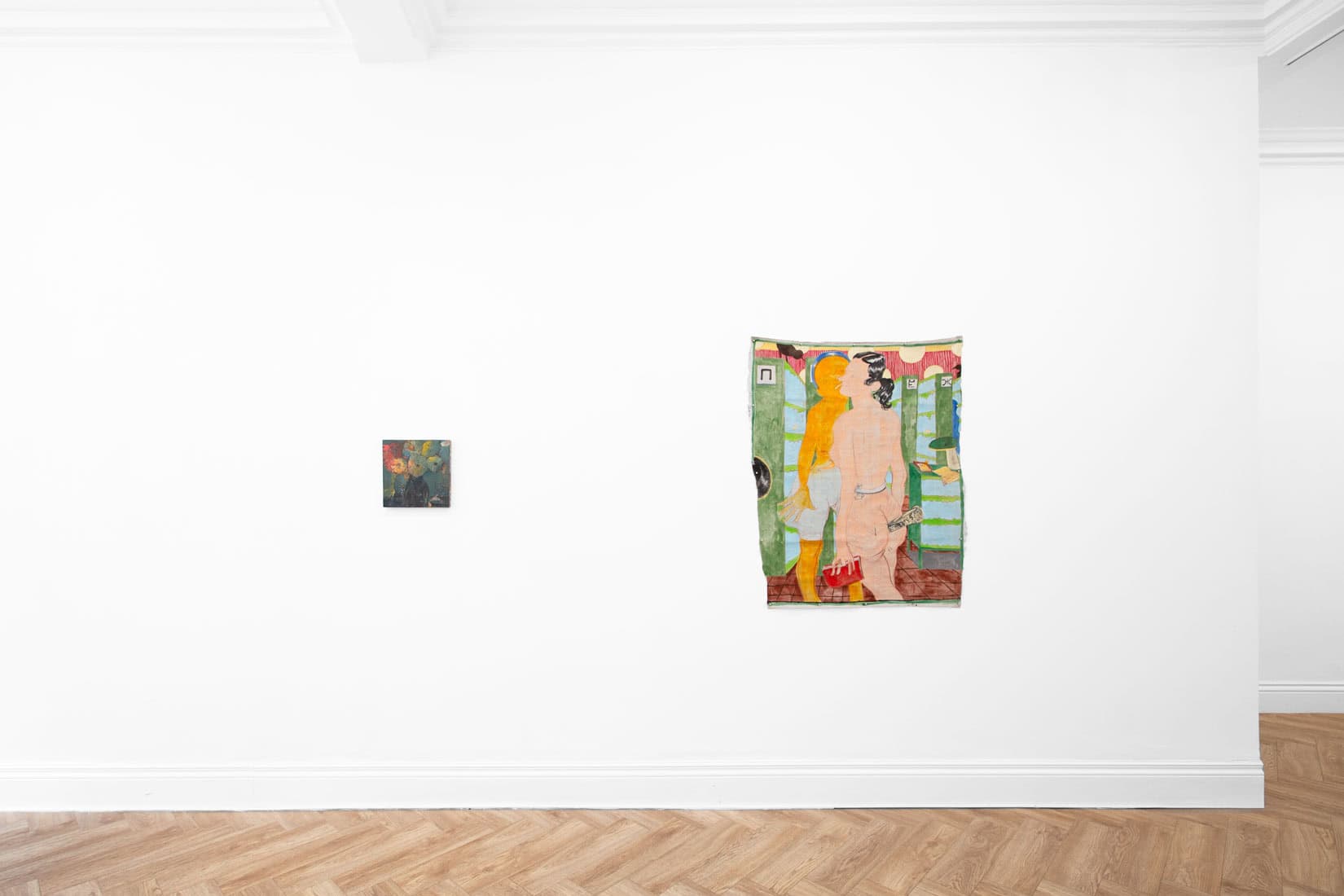 Installation image of 'The Northeast Corridor' group exhibiton at Huxley-Parlour gallery in London.