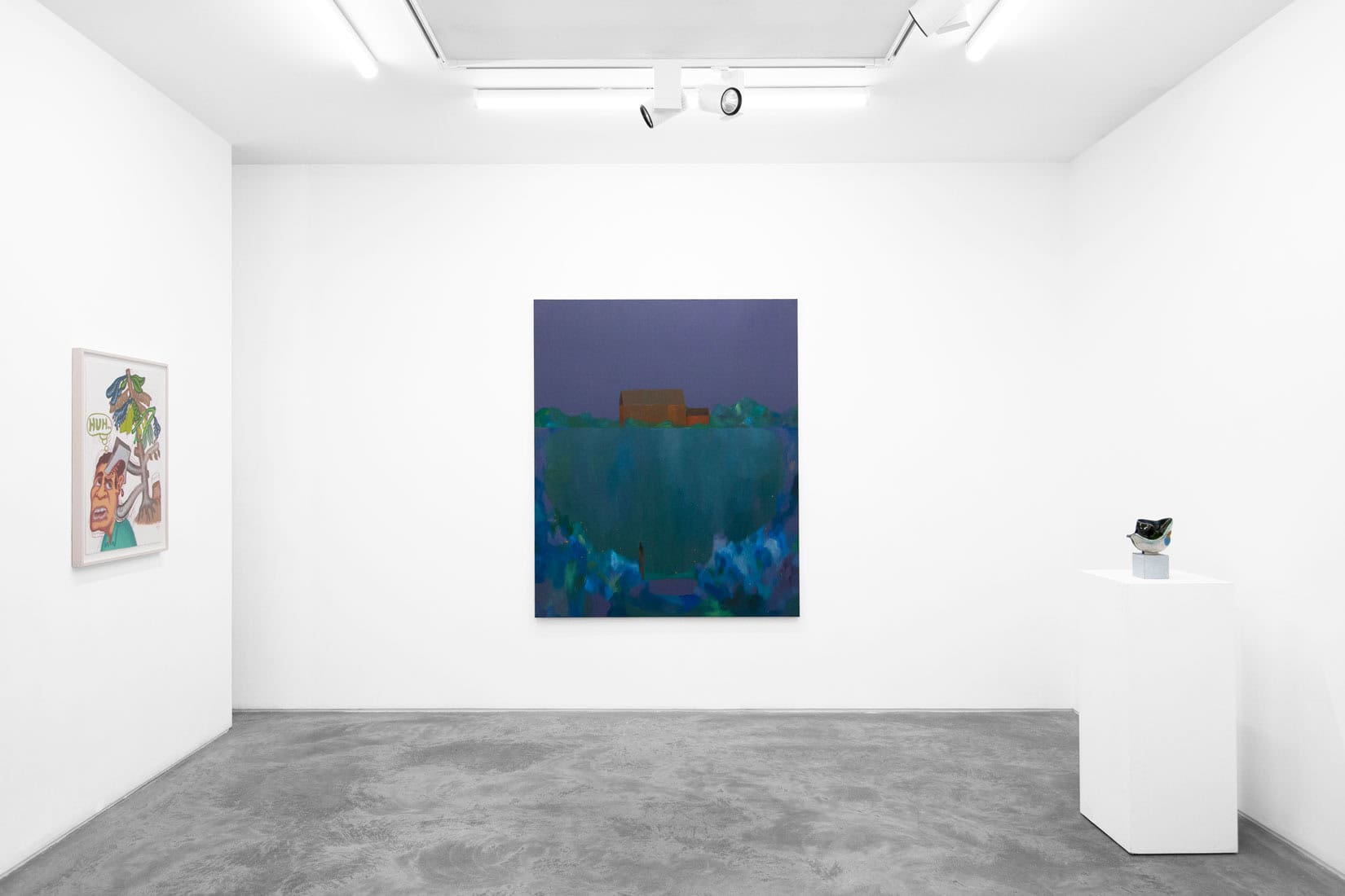 Installation image of 'The Northeast Corridor' group exhibiton at Huxley-Parlour gallery in London.
