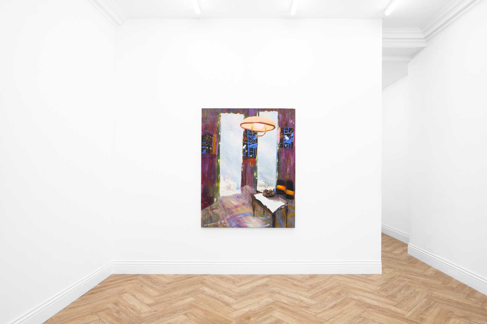Installation image of 'The Northeast Corridor' group exhibiton at Huxley-Parlour gallery in London.