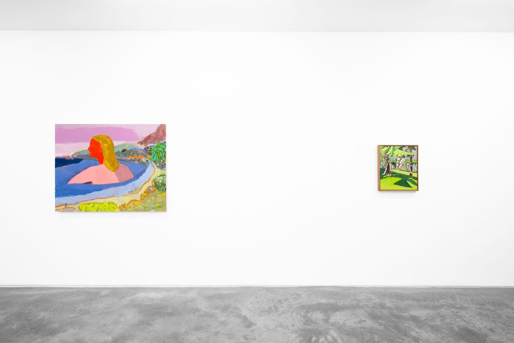 Installation image of 'The Northeast Corridor' group exhibiton at Huxley-Parlour gallery in London.