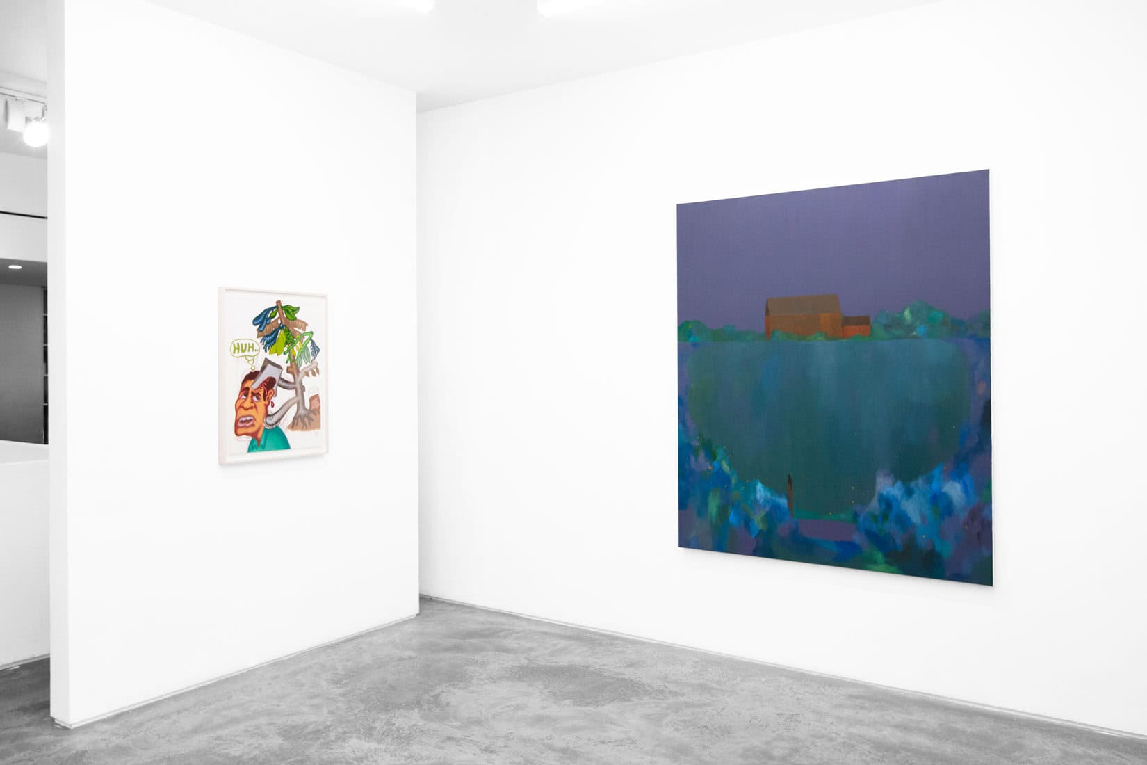 Installation image of 'The Northeast Corridor' group exhibiton at Huxley-Parlour gallery in London.