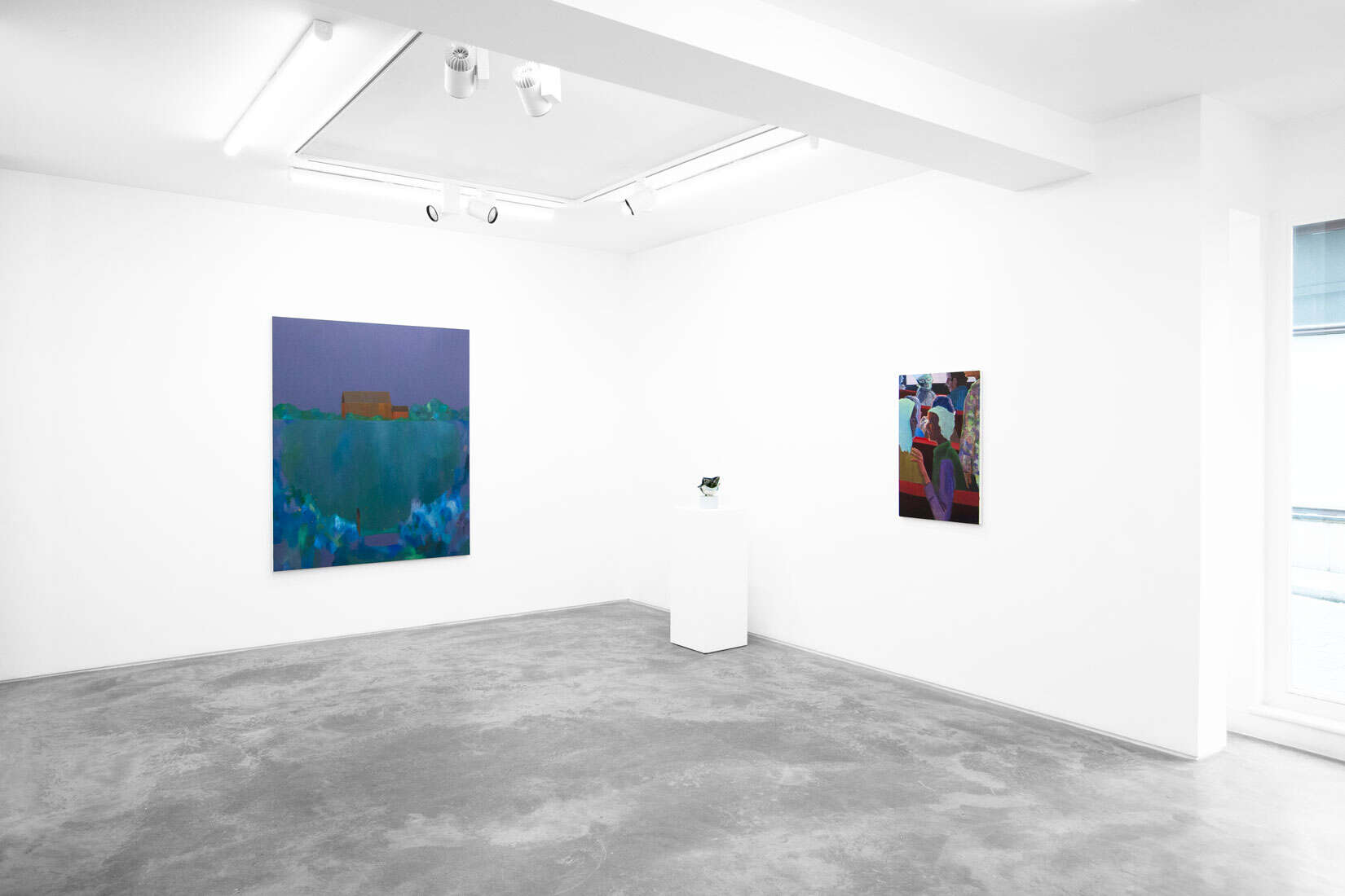 Installation image of 'The Northeast Corridor' group exhibiton at Huxley-Parlour gallery in London.