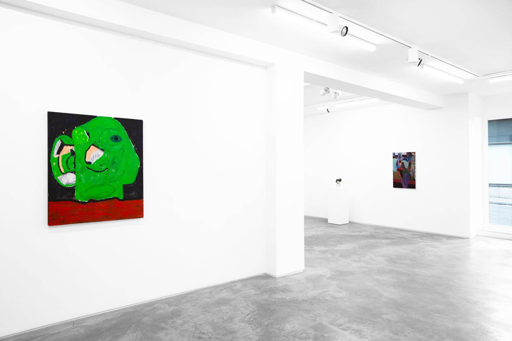 Installation image of 'The Northeast Corridor' group exhibiton at Huxley-Parlour gallery in London.