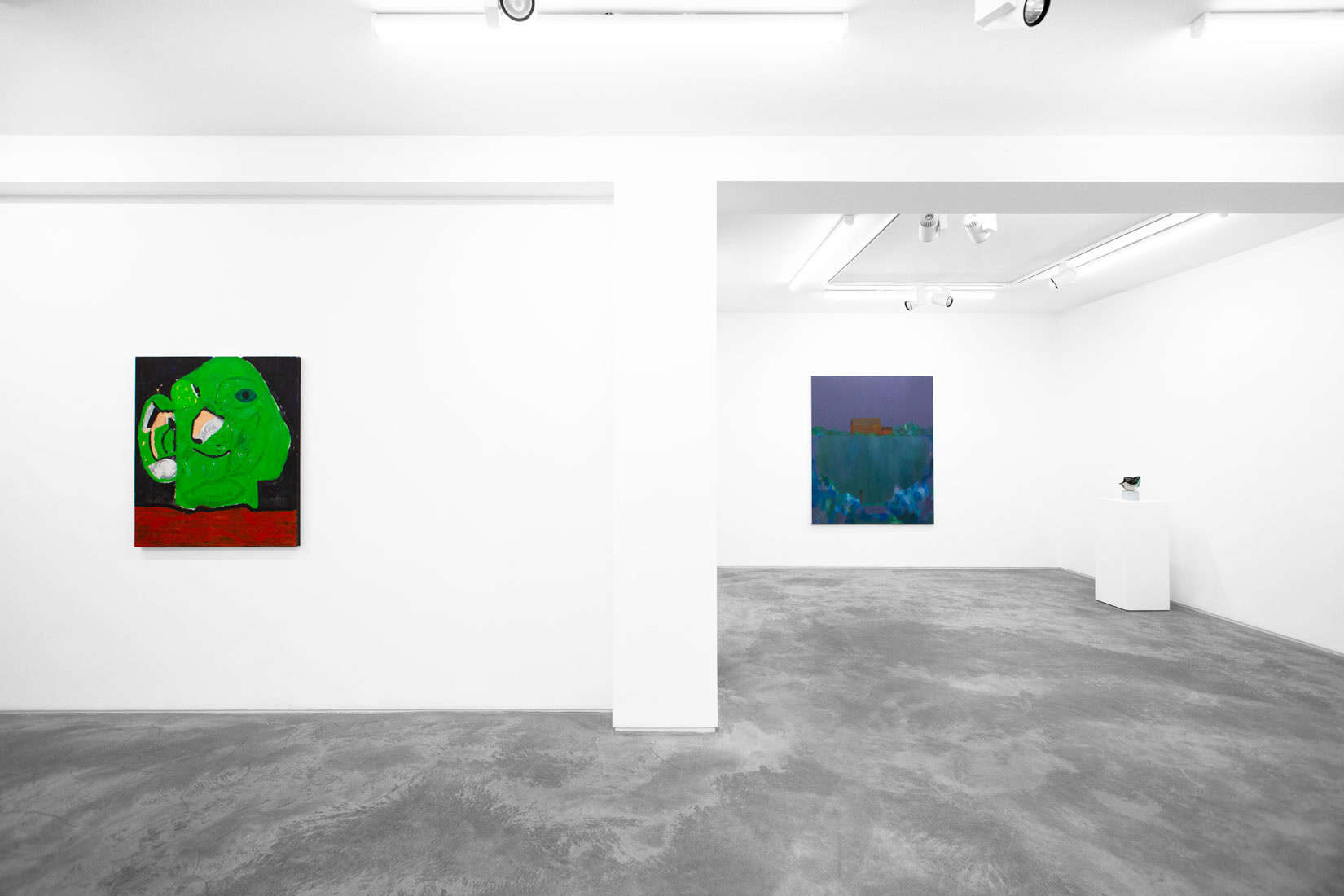 Installation image of 'The Northeast Corridor' group exhibiton at Huxley-Parlour gallery in London.