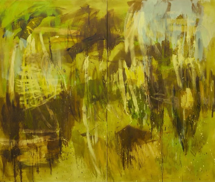Catherine Long, Evocation of spirit, 2023, Oil, Ground granite and quartz on canvas