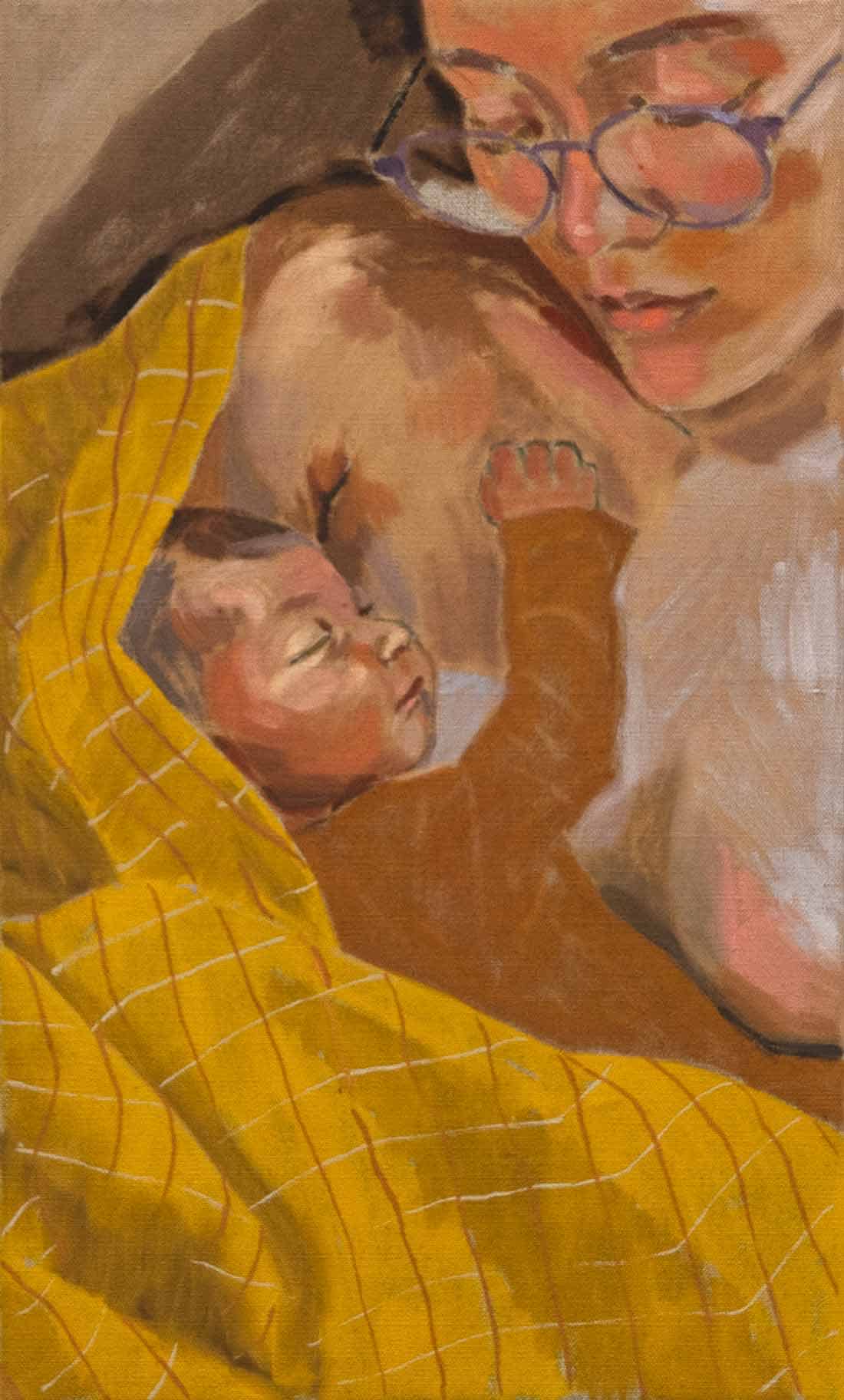 Cradled 1, 2026, Oil on linen, Huxley-Parlour