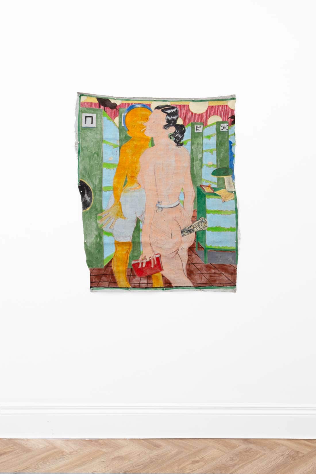 Dasha-Shishkin,-Untitled,-2019,-Acrylic-and-conte-crayon-on-cloth,-Huxley-Parlour