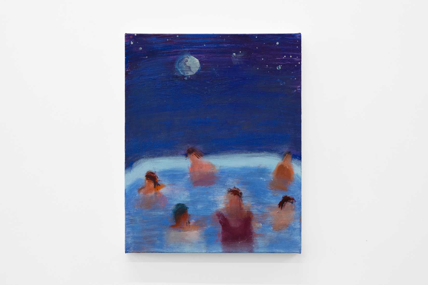Katherine Bradford, Small Pool Under the Moon, 2025, Acrylic on canvas, Huxley-Parlour