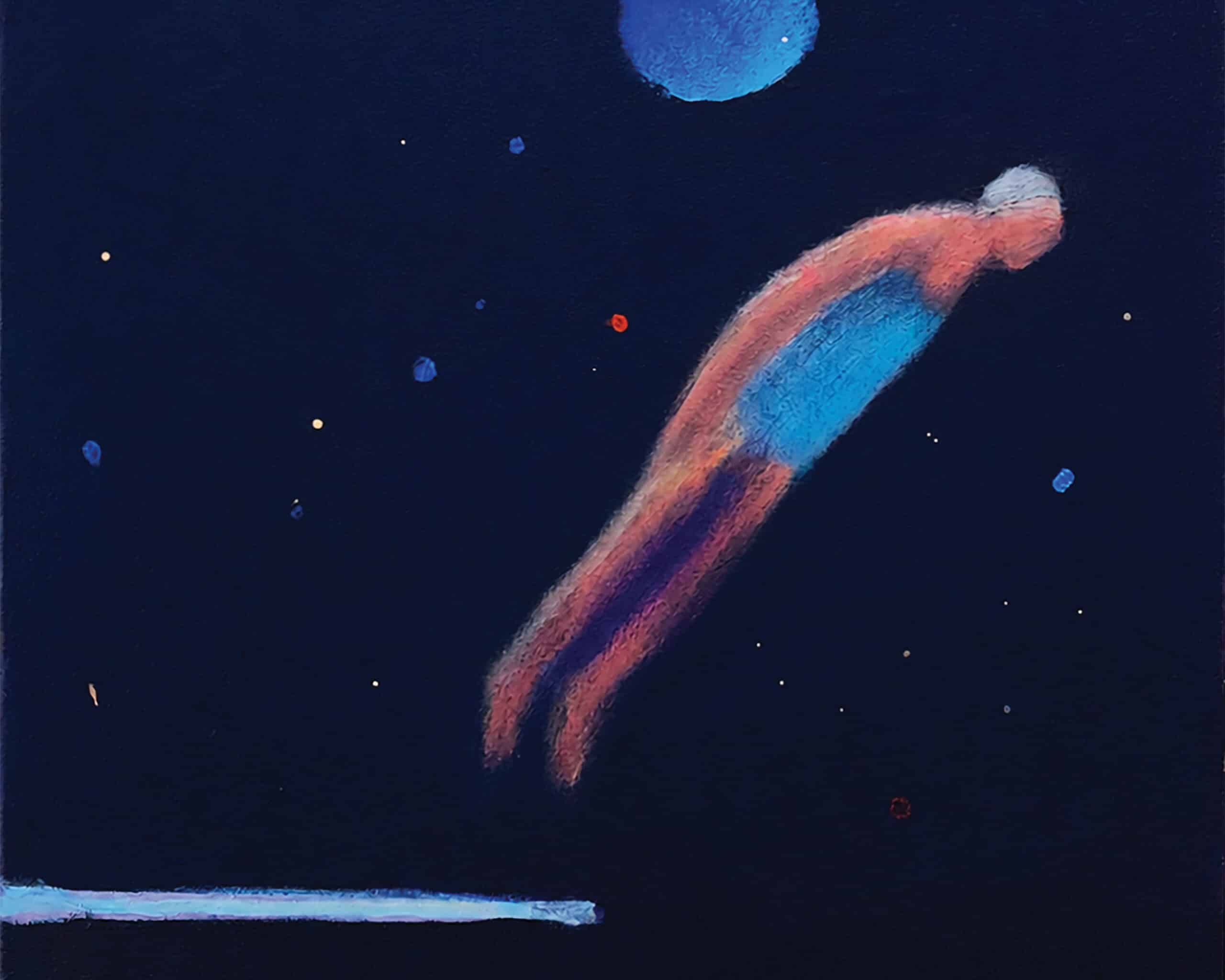 banner image - Katherine Bradford, Diver Blue Moon, 2025
