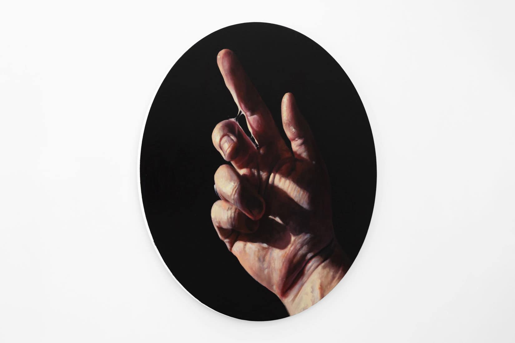 Lydia Pettit, Doubting Thomas, 2024, Oil on wood panel, Huxley-Parlour