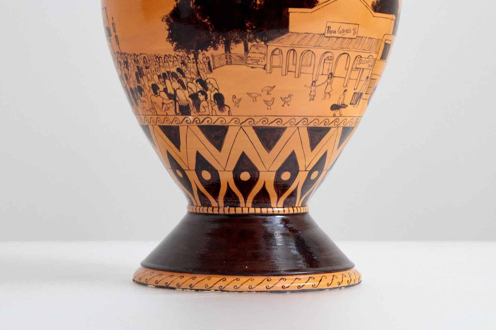 Roberto Lugo, What Had Happened Was: Selena, from the Orange and Black series, 2024, Stoneware, glaze, Huxley-Parlour