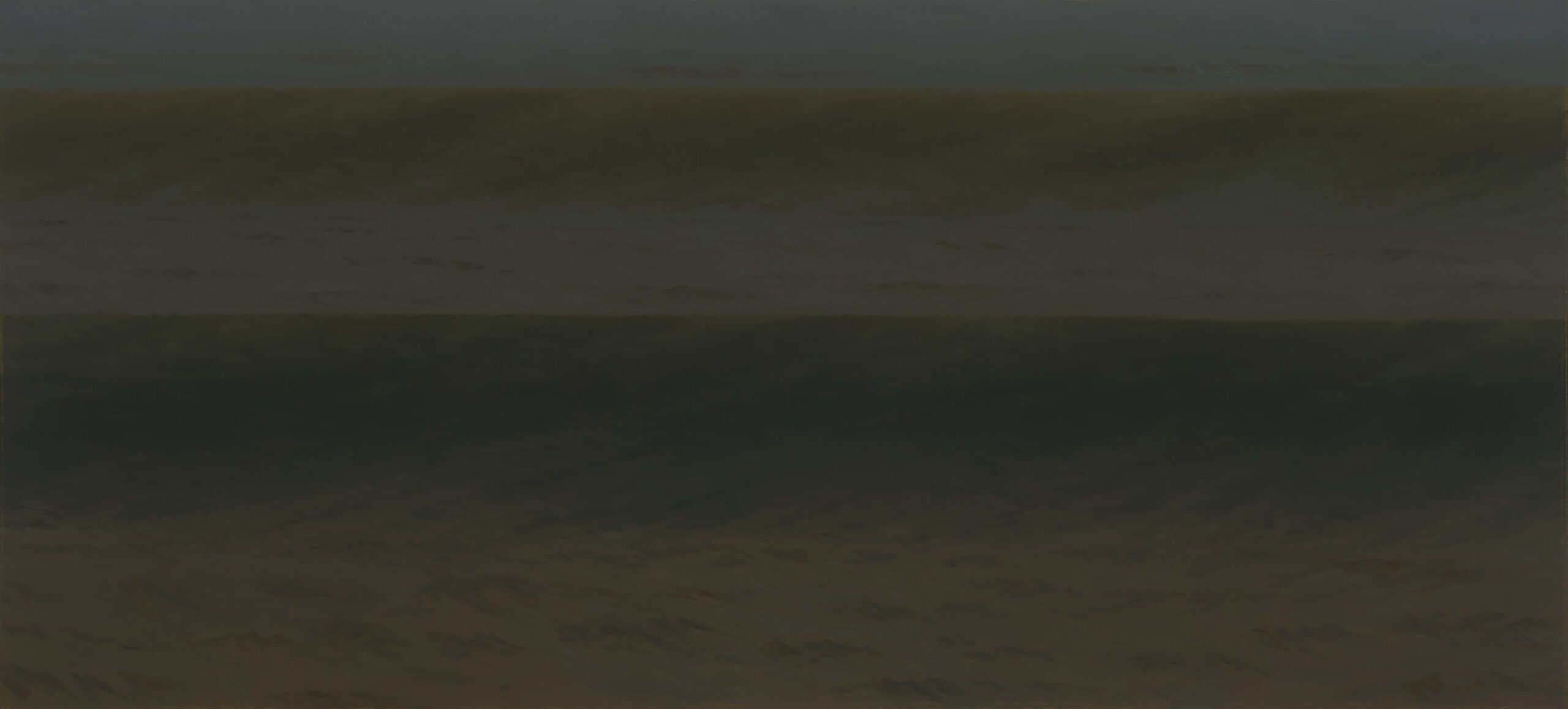 Painting of a set of dark ocean waves with no horizon.
