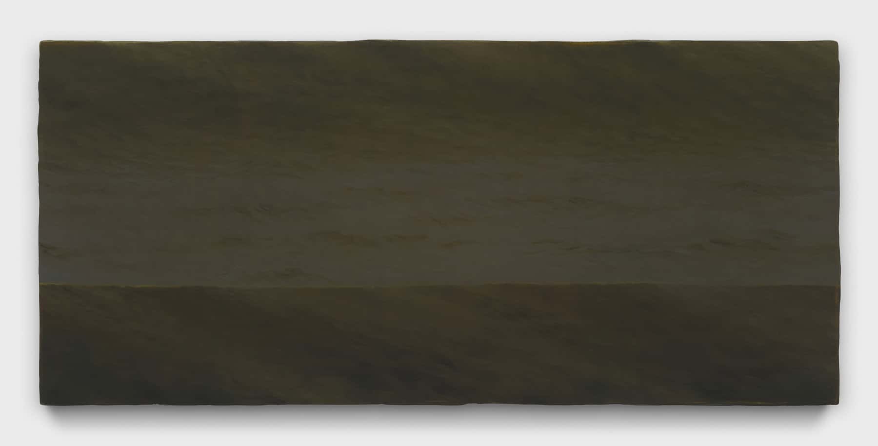 Painting of a dark ocean wave with no horizon.