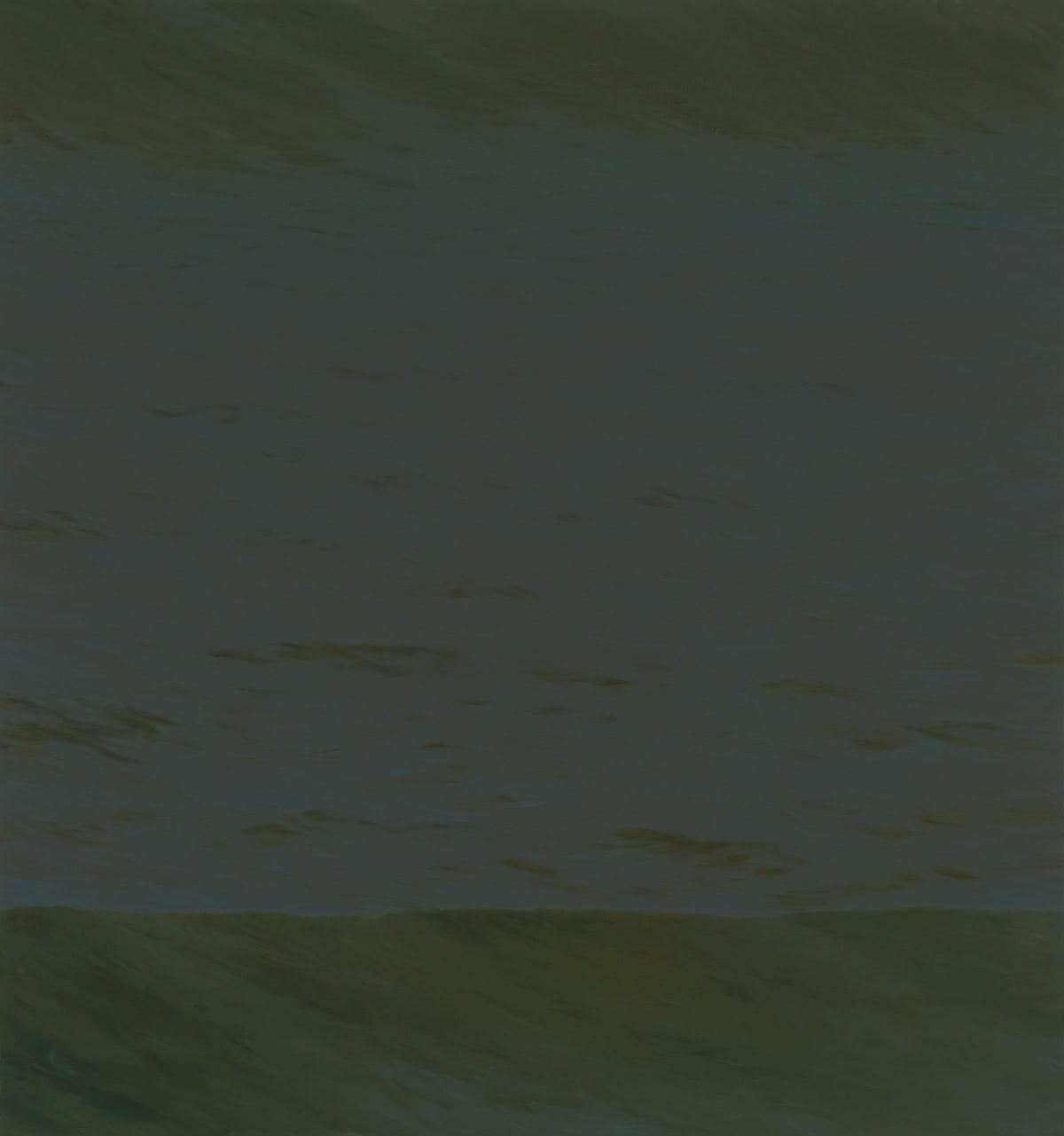 Painting of a dark ocean wave with no horizon.