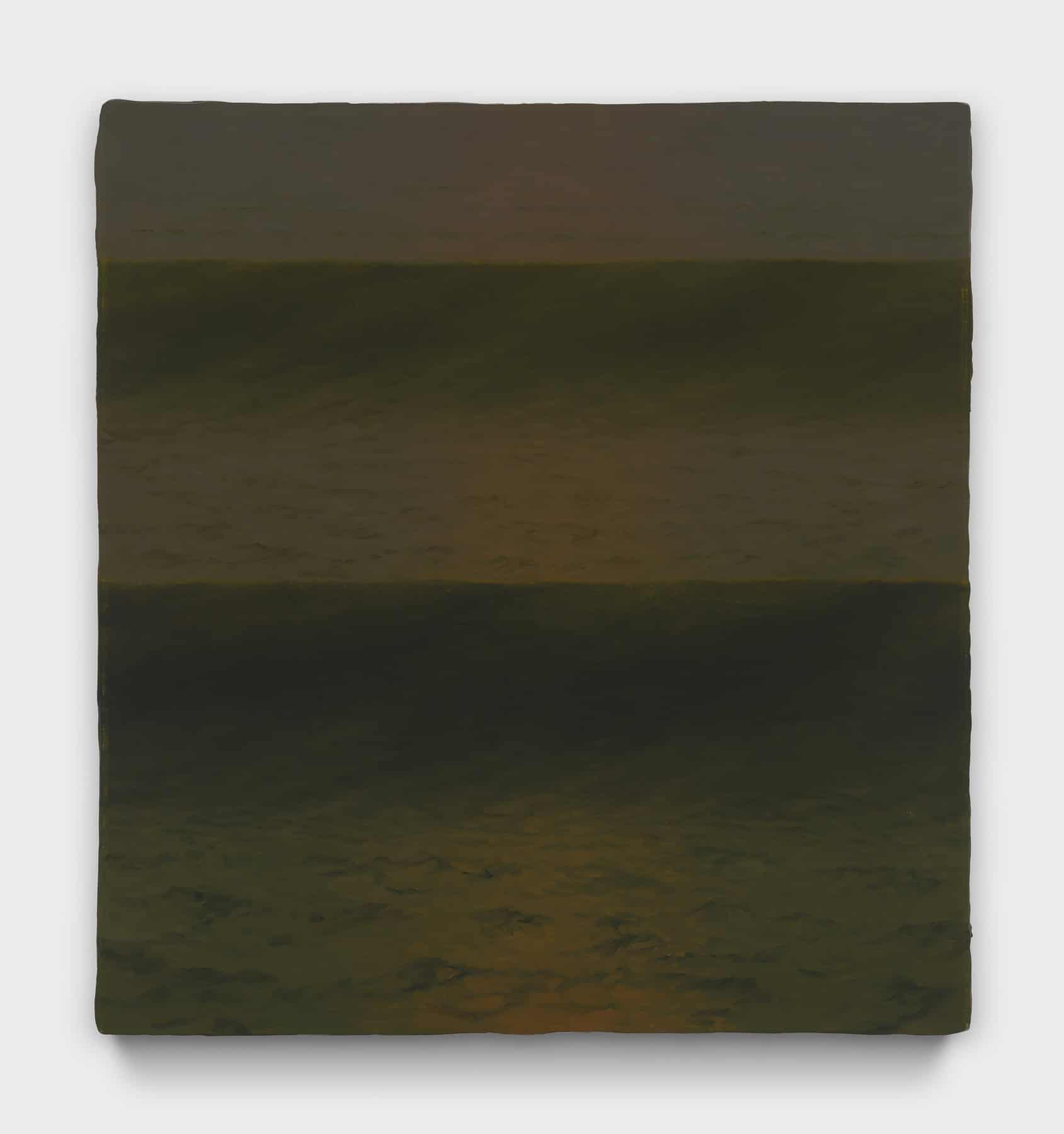 Painting of a set of dark ocean waves with no horizon.
