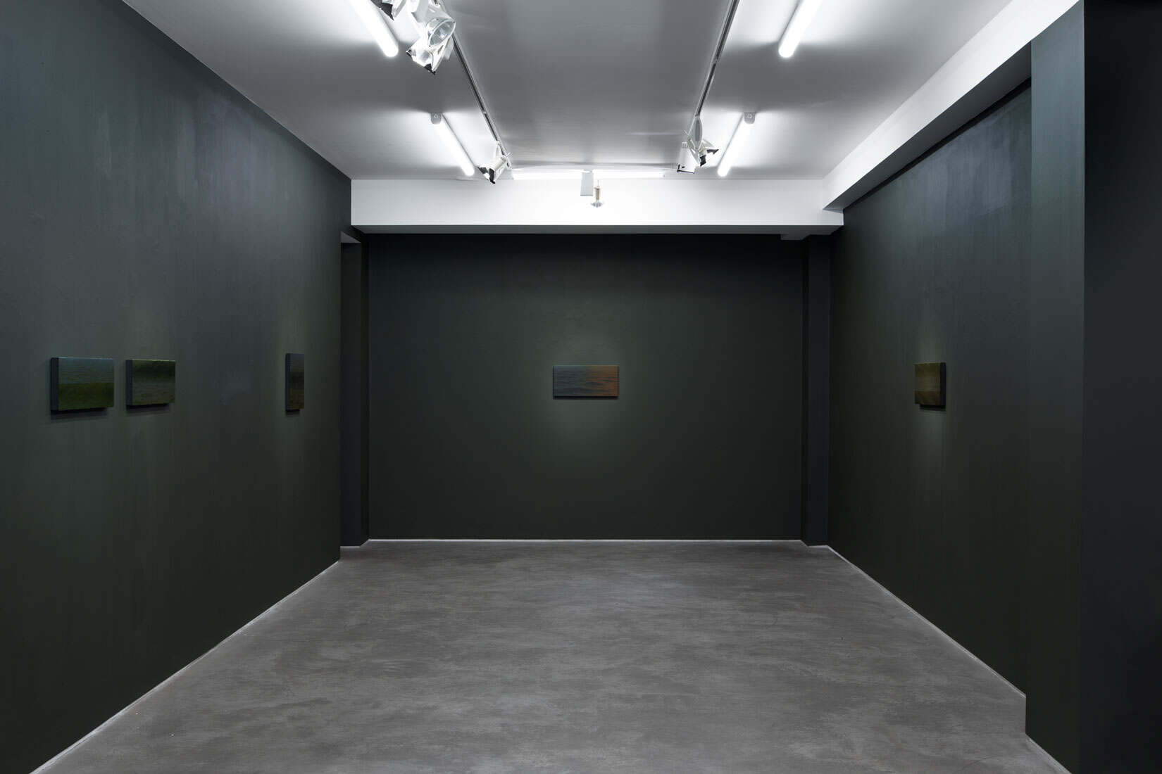 Install of Sarah Schlesinger exhibition 'Sight Line' at Huxley-Parlour gallery.