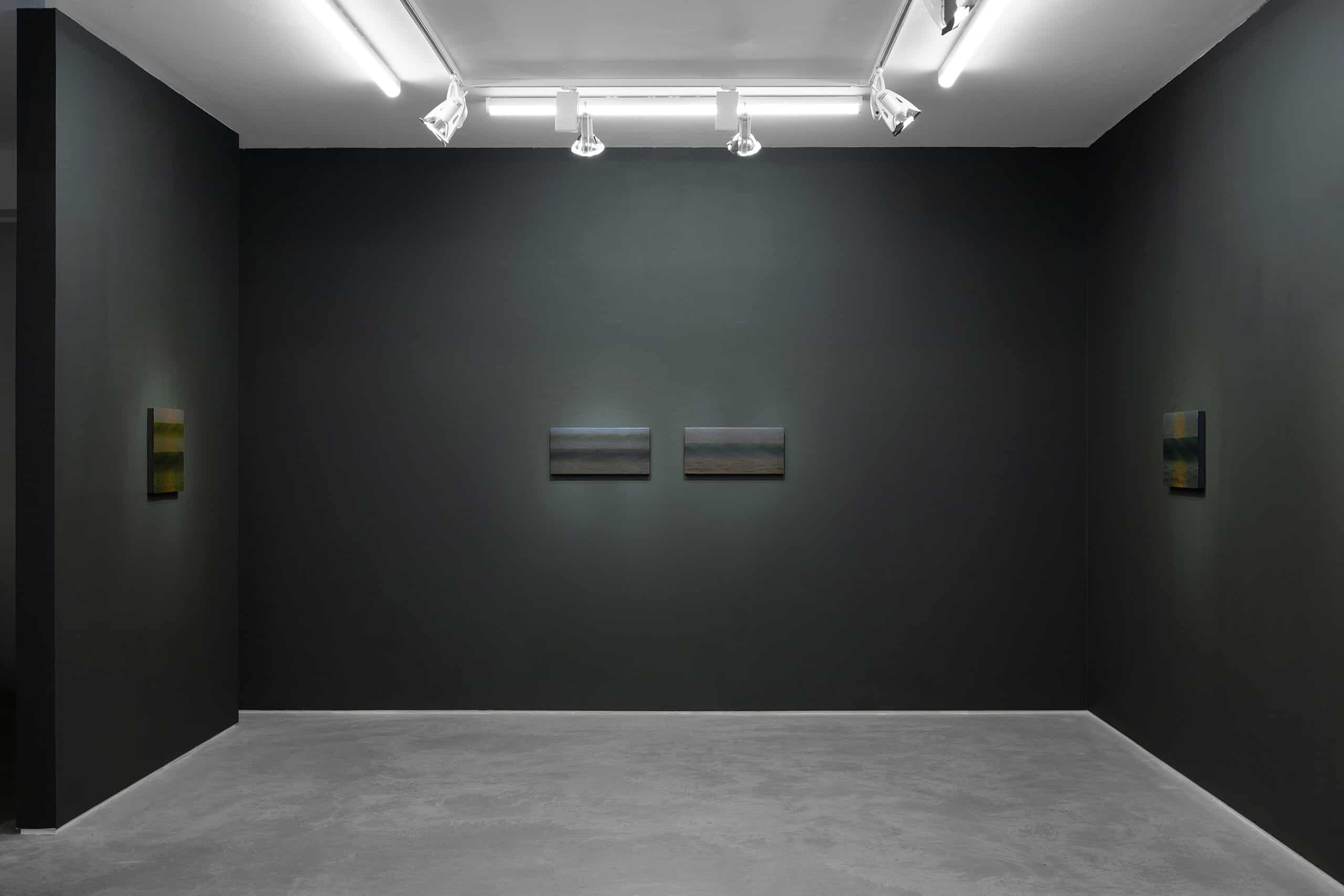 Install of Sarah Schlesinger exhibition 'Sight Line' at Huxley-Parlour gallery.